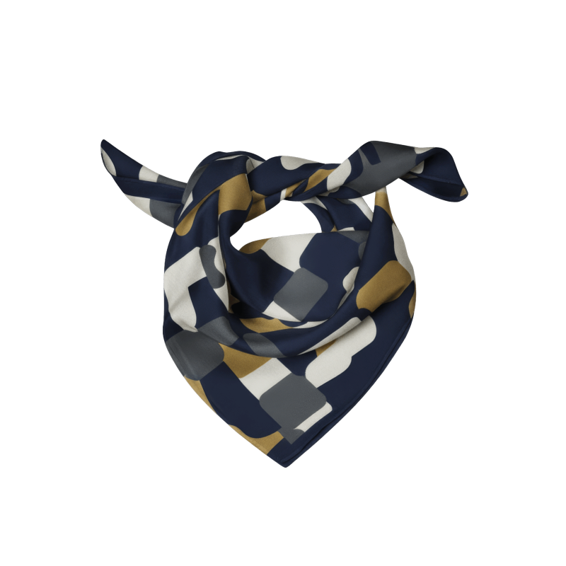 Sjaal All-Over Print | Zijde Satijn Recycled Polyester